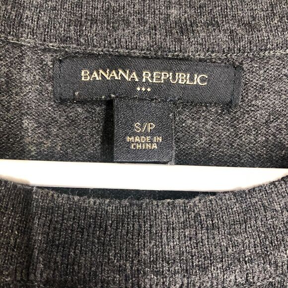 BANANA REPUBLIC FACTORY Rabbit Hair Blend Grey White Colourblock Knit Dress Sz M - Picture 5 of 6